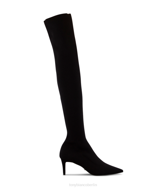 Stiletto-Stiefel| de Tony Bianco Frauen Gracie lange Stiefel schwarze Socken gestrickt 4624568
